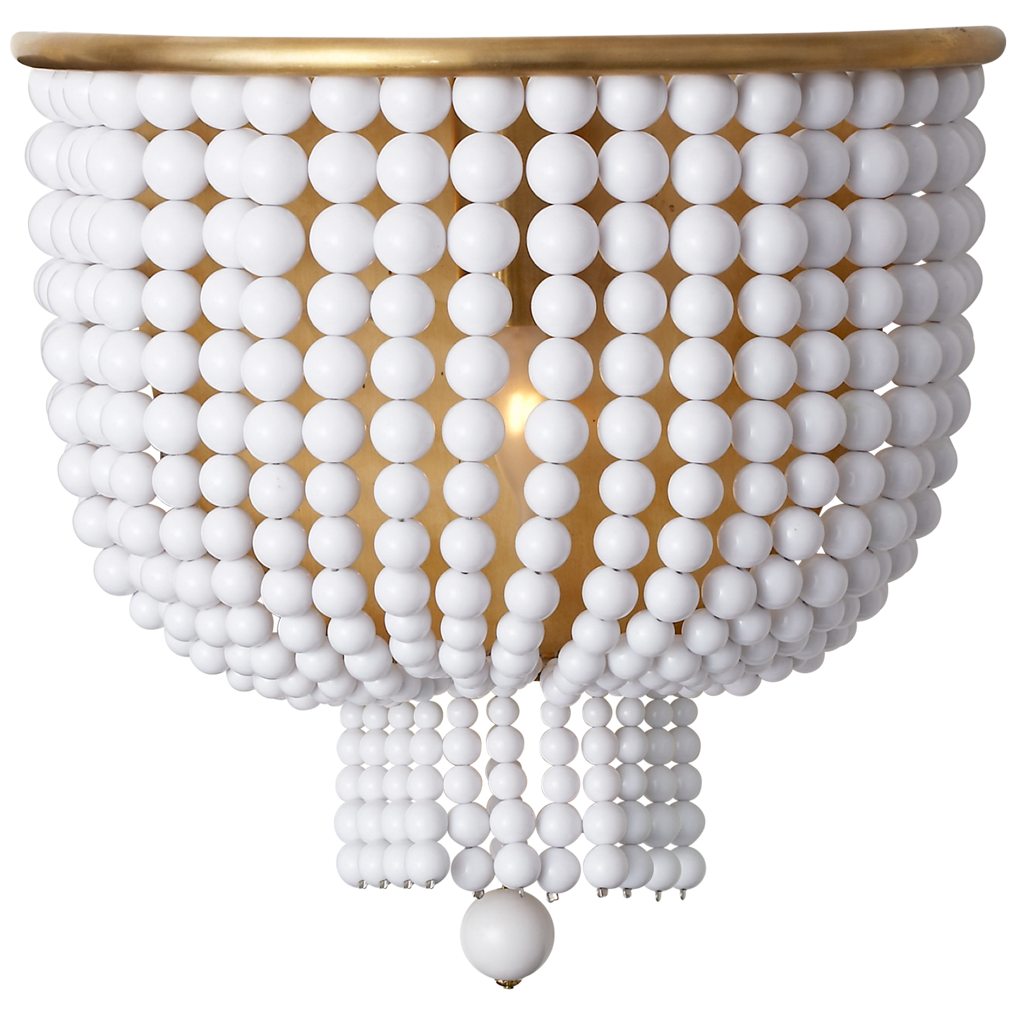 white beaded sconce