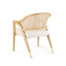 cane and wood cushioned chair