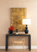 blue console table