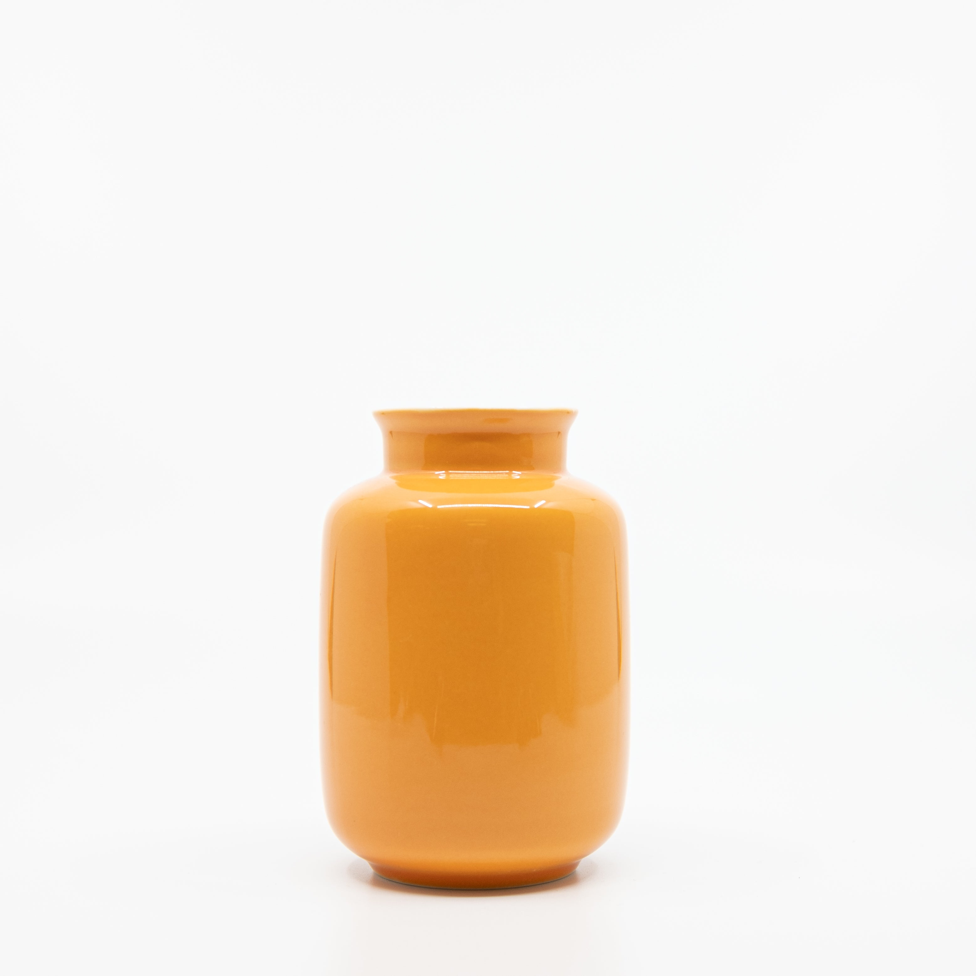 orange porcelain mini vase