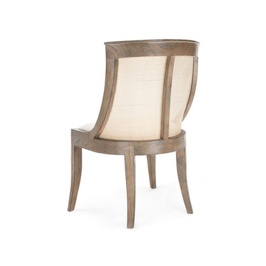 cushioned mahogany chair