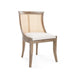 cushioned mahogany chair