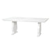 white lacquered wood table