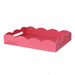 pink scallop edge lacquer tray