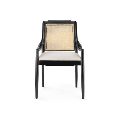 black and cane mahogany chair