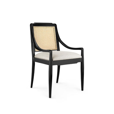 black and cane mahogany chair