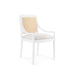 white and cane mahogany chair
