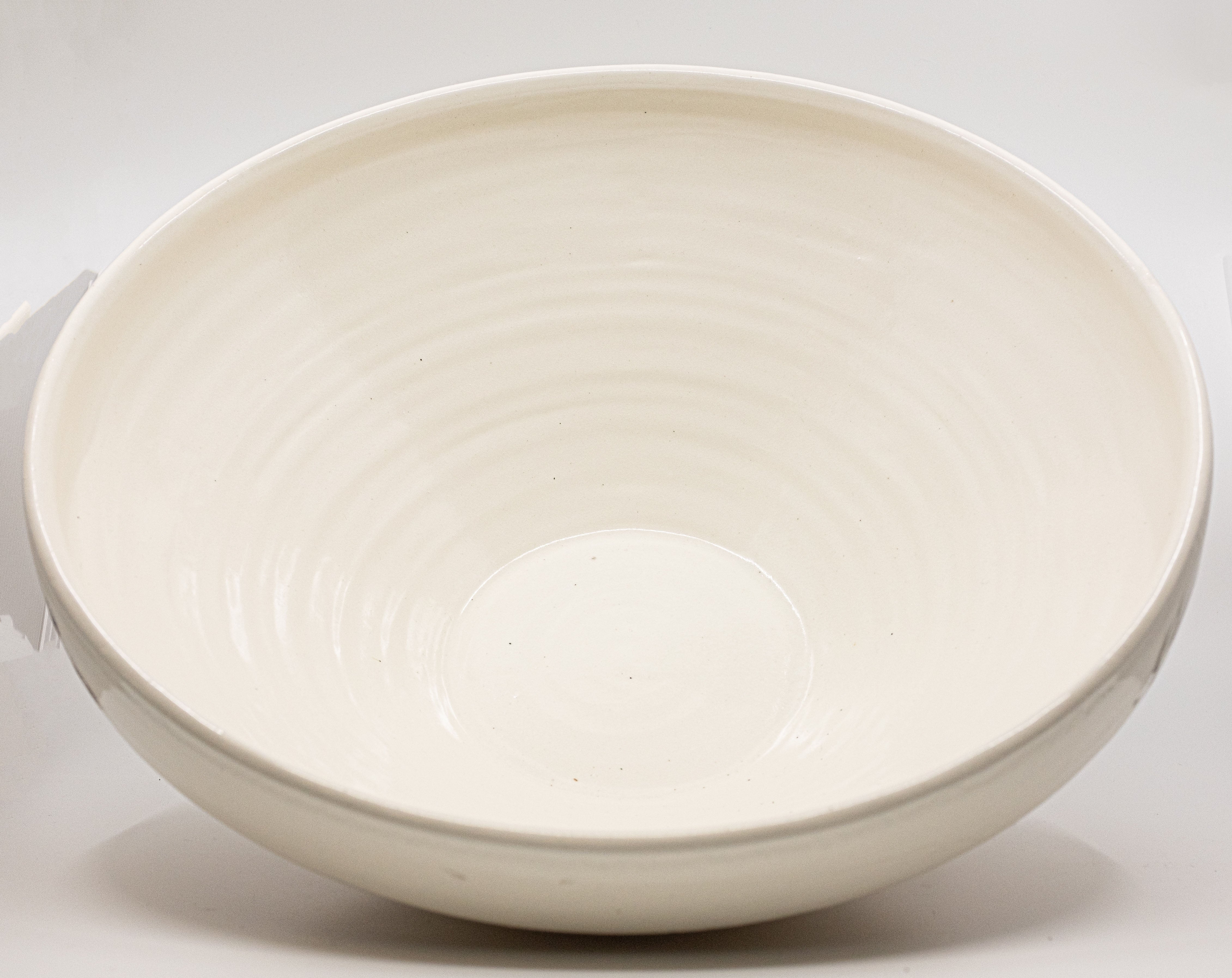 White Glazed Pottery Bowl